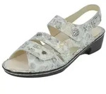 Finn Comfort FINN COMFORT Aversa Damen Sandale grau Leder - Gr&ouml;&szlig;e: UK 4,5 Sandale