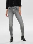 ONLY Skinny-fit-Jeans ONLBLUSH MID SK ANK RW REA0918 NOOS mit ausgefranstem Saum