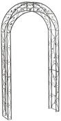 Dehner Rosenbogen Kletterbogen Cornwall, 236 x 118 x 31 cm, Metall, nostalgische