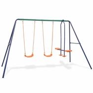 vidaXL Spielhaus Schaukelset mit 4 Sitzen Orange