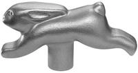 Deckelgriff Staub Knauf, Edelstahl Kaninchen Farbe Silber
