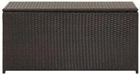vidaXL Gartenbox, Gartenaufbewahrungsbox Poly Rattan 100x50x50 cm Braun