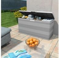vidaXL Gartenbox, Gartenaufbewahrungsbox Grau 117&times;45&times;56 cm