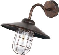 EGLO Wandleuchte Melgoa Au&szlig;en-Wandlampe, Wandleuchte aus Stahl und Glas, E27, IP44,