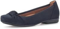 Ballerina GABOR "FLORENZ", Damen, Gr. 37, blau (nachtblau, dunkelblau), Nubukleder,