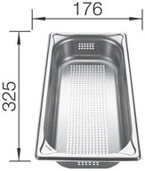 Blanco Einbausp&uuml;le BLANCO Gastronormbeh&auml;lter GN 1/3-65, Bodenfl&auml;che gelocht,...