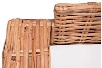 vidaXL Sofa, 3-Sitzer Gartensofa Nat&uuml;rliches Rattan