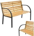 Juskys Gartenbank Modena, bequeme R&uuml;ckenlehne, wetterfeste Materialien, f&uuml;r 2