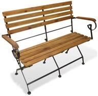 vidaXL Gartenbank Gartenbank Klappbar 112 cm Massivholz