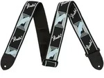 Fender Gitarrengurt, Monogrammed Strap Black/Light Grey/Blue - Gitarrengurt