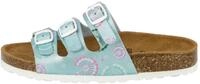 Pantolette LICO "Pantolette Bioline Flower Kids", M&auml;dchen, Gr. 28, gr&uuml;n, Synthetik,