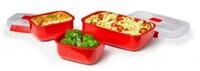 sistema Mikrowellenbeh&auml;lter Mikrowellengeschirr Heat & Eat 3er-Set, rot, Kunststoff