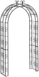 Dehner Rosenbogen Belmont, 238 x 120 x 38 cm, Metall, schwarz, nostalgische...