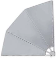 vidaXL Sonnenschirm Faltbarer Balkonf&auml;cher Grau 210&times;210 cm