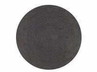 vidaXL Round jute rug dark grey 120 cm