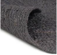 vidaXL Teppich, Handgefertigt Jute Rund 120 cm Dunkelgrau