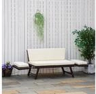 Outsunny Gartensofa Polyrattan Gartensofa 2 Sitzer, Gartenm&ouml;bel 1 Teile, f&uuml;r