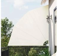 vidaXL Sichtschutzf&auml;cher Faltbarer Balkonf&auml;cher Creme 210&times;210 cm