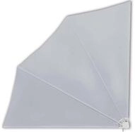 vidaXL Sonnenschirm Faltbarer Balkonf&auml;cher Grau 140&times;140 cm