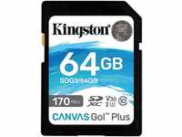 Kingston Canvas Go Plus SD 64GB Speicherkarte (64 GB, Video Speed Class 30...