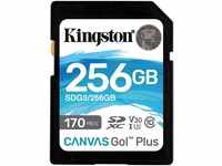 Kingston Canvas Go Plus SD 256GB Speicherkarte (256 GB, Video Speed Class 30