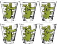 LEONARDO Kinderbecher BAMBINI Krokodil, 6-tlg., Glas, 215 ml, 6-teilig