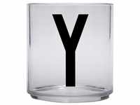 Design Letters Kids Personal Drinking Glass, Y - schwarz