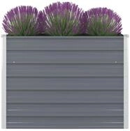 vidaXL Hochbeet Hochbeet 100 x 100 x 77 cm Verzinkter Stahl Grau (1 St)