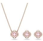 Swarovski Ohrring und Ketten Set Schmuckset Gl&uuml;cksklee