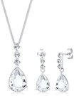 Elli Premium Schmuckset Tropfen Wei&szlig; 925 Silber, mit Kristallen von Swarovski&reg;
