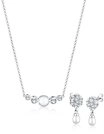 Elli Premium Schmuckset mit Perle und Kristalle 925 Silber