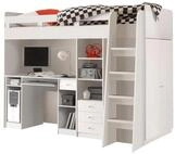 m&ouml;bel-direkt.de Hochbett Unit in Wei&szlig; oder in Eiche Sonoma und Wei&szlig;...