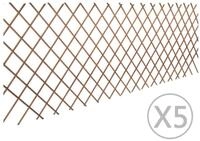 vidaXL Gartenzaun Weidenzaun 5 Stk. 180x90 cm, (5-St)