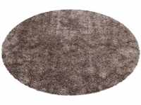 Hochflor-Teppich Alga, Bruno Banani, rund, Höhe: 40 mm, Uni-Farben, besonders...