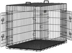 FEANDREA Tiertransportbox, S-XXXL, klappbar Doppelt&uuml;ren mit Doppelschl&ouml;ssern