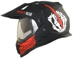 Broken Head Motorradhelm Street Rebel rot Enduro, inkl. Sonnenblende L (59-60 cm)