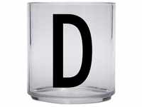 Design Letters Kids Personal Drinking Glass, D - schwarz