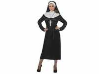 Smiffys Kostüm Ordensschwester, Langes, enganliegendes Nonnenkostüm - auch für