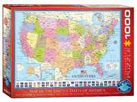 Eurographics 6000-0788 Karte der Vereinigten Staaten von Amerika Puzzle,...