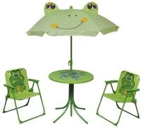 vidaXL Gartenlounge-Set 3-tlg. Garten-Bistro-Set f&uuml;r Kinder mit Sonnenschirm...