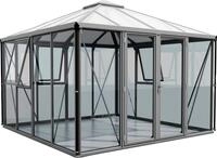 Vitavia Gew&auml;chshaus Minos ESG/HKP, schwarz, BxTxH: 317 x 321,5 x 264,5 cm, 3 mm