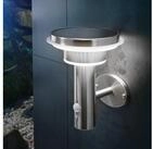 esotec LED Au&szlig;en-Wandleuchte Edelstahl PIR Solarleuchte TINI H=22cm, 3 Modi, 40 LEDs