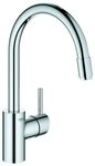 Grohe K&uuml;chenarmatur Concetto, hoher Auslauf, herausziehbarer Mousseur, Chrom,