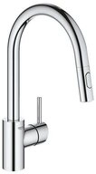 Grohe K&uuml;chenarmatur Concetto, C-Auslauf Dualbrause, Laminarstrahl