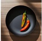 Alessi Obstschale JM17/21 BT Schwarz 21 cm, Epoxidharzbeschichteter Stahl, mit