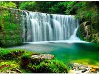 Papermoon Fototapete Emerald Lake Waterfalls, glatt