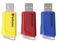 Verbatim Verbatim USB 3.2 Stick 16GB, Store'n'Click, rot-blau-gelb Typ-A, (R)