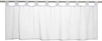 ELBERSDRUCKE Scheibengardine Bistrogardine mit Schlaufen Basic wei&szlig; Uni 48 x 140 cm