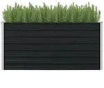 vidaXL Hochbeet 160 x 80 x 77 cm Hochbeet Anthrazit 160x80x77 cm Verzinkter Stahl