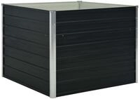 vidaXL Hochbeet, Kr&auml;uterhochbeet Anthrazit 100 x 100 x 77 cm Verzinkter Stahl